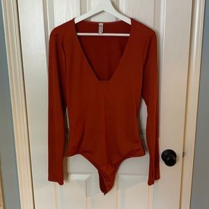 Red Intimately Free People bodysuit L